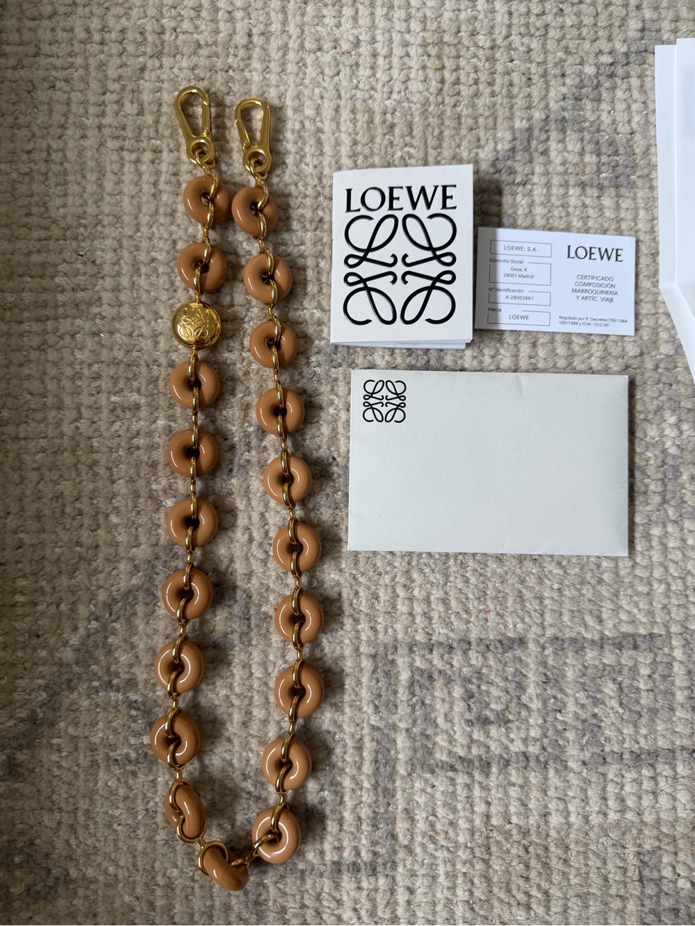 Loewe Puzzle Small Shoulder Bag in Tan Leather with Donut Strap - Picture 9 of 13